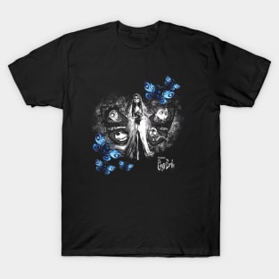 Tim Burton Corpse Bride Emily Butterflies T-Shirt